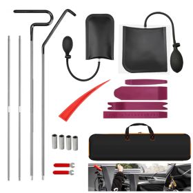Stainless Steel Car Emergency Key Hook Tool Hook Handle Purple Warp 18 Piece Set Wedge Airbag Wrench Combination Tool
