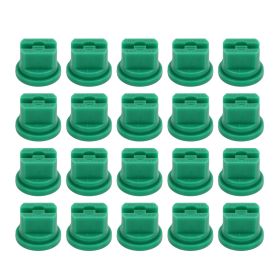 20pcs Flat Fan Spray Tip High Pressure Plastic Agricultural Sprayer Nozzle for Plant Protection Drone Green