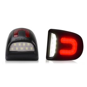 2X LED License Plate Light Red DRL Tube Lamp For Silverado GMC Sierra 1500 2500