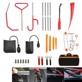 34 Piece Set With Triangle Yellow Rocker Emergency Tool Kit Car Door Hook Tool