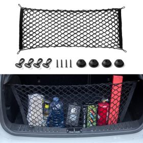 Stretchable Cargo Net, Car Exterior Accessories, Adjustable Elastic Trunk Storage Net With Hook, For SUVs, Sedans And Trucks - 35.4x15.8 Inches - Not