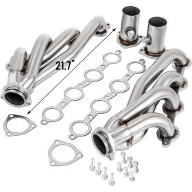 VEVOR Exhaust Header Set 1 Exhaust Turbo Headers, Stainless Steel Exhaust Manifold Headers, Shorty Engine Conversion LS Swap Exhaust Headers For Chevy