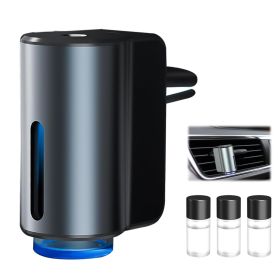 Car Air Fresheners Natural French Perfume Lasts 45 Days, Portable Waterless Car Diffuser Air Freshener Car Aromatherapy Diffuser, Adjust Concentration (Color: Black)