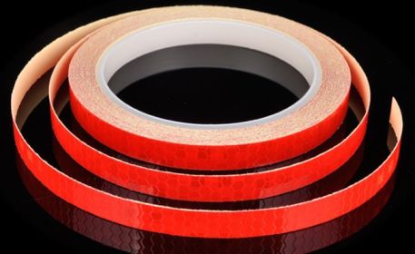 Car and motorcycle bicycle reflective stickers mountain bike luminous stickers dead fly bicycle wheel body sticker (Option: gules)