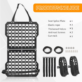 Universal Seat Back Molle Panel Organizer With Gun Holder (Color: Black)