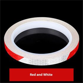 Car and motorcycle bicycle reflective stickers mountain bike luminous stickers dead fly bicycle wheel body sticker (Option: Red and white)