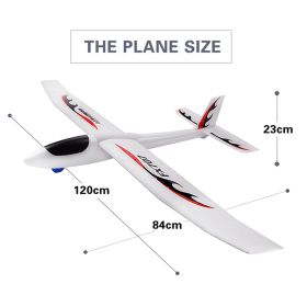 FX707S Airplane Hand Launch Glider Plane Throwing Airplane Soft Foam Airplane Aircraft Model DIY Toys for Kids (Color: White)