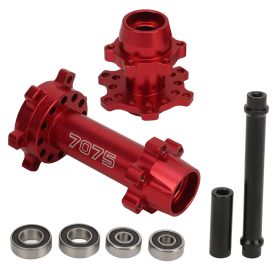 RC Motorcycle Wheel Hex Hubs Aluminum Front Rear Wheel Hex Hub for LOSI 1/4 Promoto MX Electric Motorcycle Modification Upgrade Blue (Color: Red)