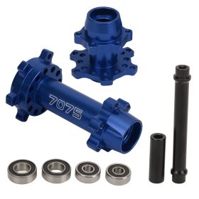 RC Motorcycle Wheel Hex Hubs Aluminum Front Rear Wheel Hex Hub for LOSI 1/4 Promoto MX Electric Motorcycle Modification Upgrade Blue (Color: Blue)